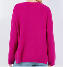 Load image into Gallery viewer, Hot Pink Waffle Sweater