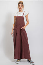 Load image into Gallery viewer, Faded Plum Denim overalls