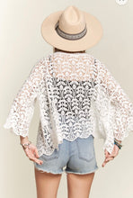 Load image into Gallery viewer, Leaf Pattern Crotchet Cardigan