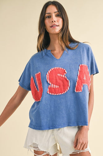 Mineral Washed USA Tee