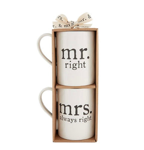 Mr. And Mrs Right Mug Set