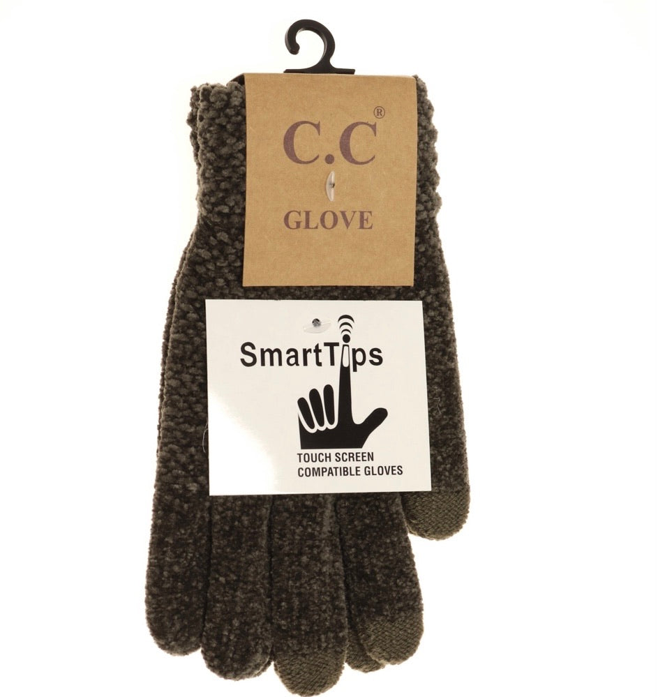 CC New Olive Chenille Gloves