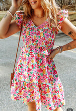 Load image into Gallery viewer, Smocked Floral Dress