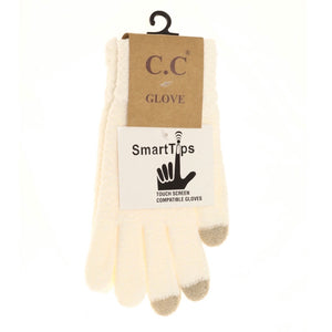 Ivory Chenille Gloves