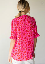 Load image into Gallery viewer, Leopard Bubble Sleeve Top